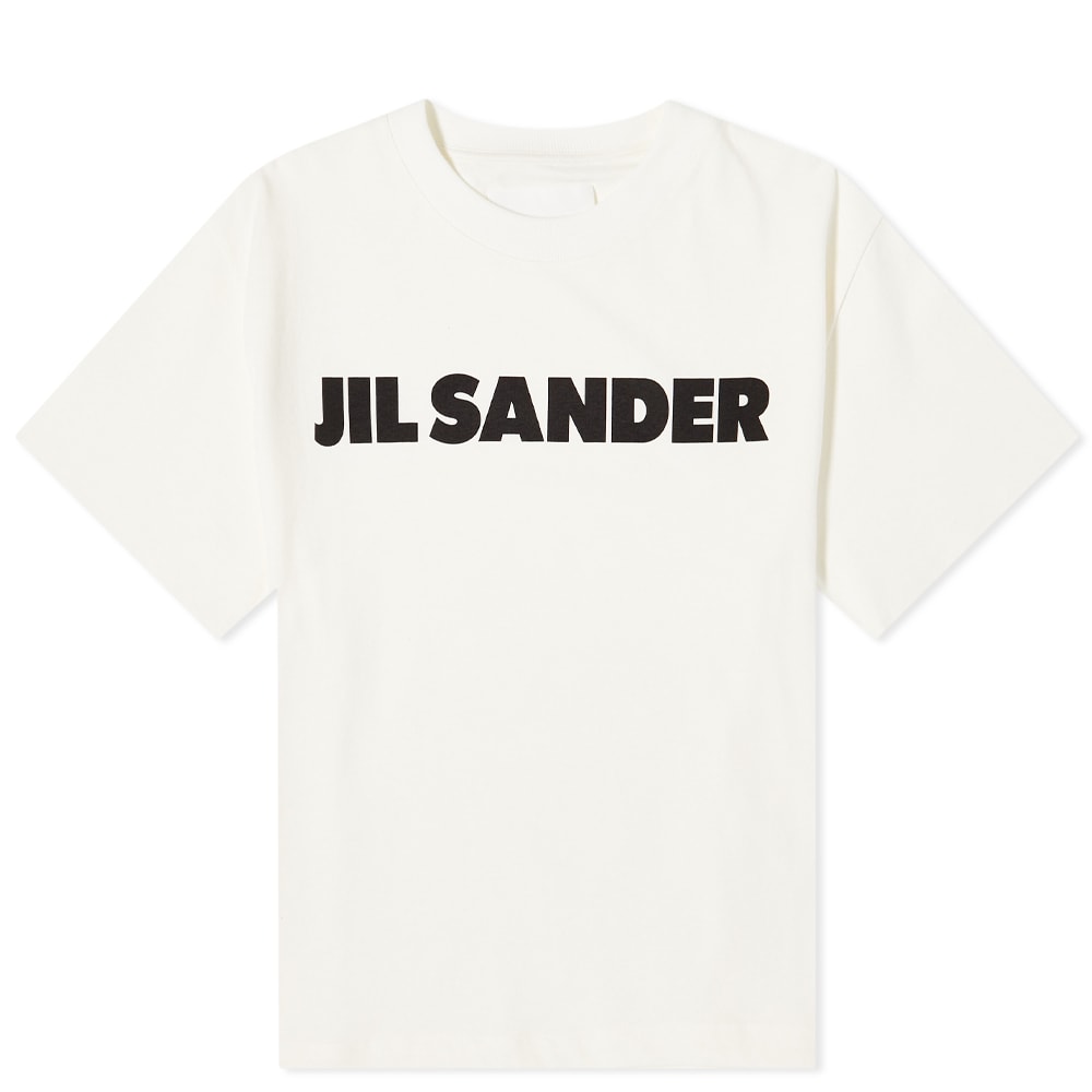 T-shirt Jil Sander Logo Front Tee Hvid | J02GC0001-J45148-102, 0