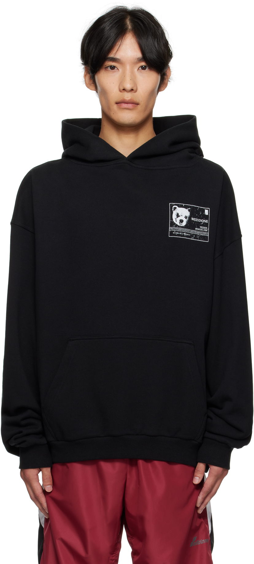 Sweatshirt We11done DNA Hoodie Sort | WD-TH2-25-833-U-BK