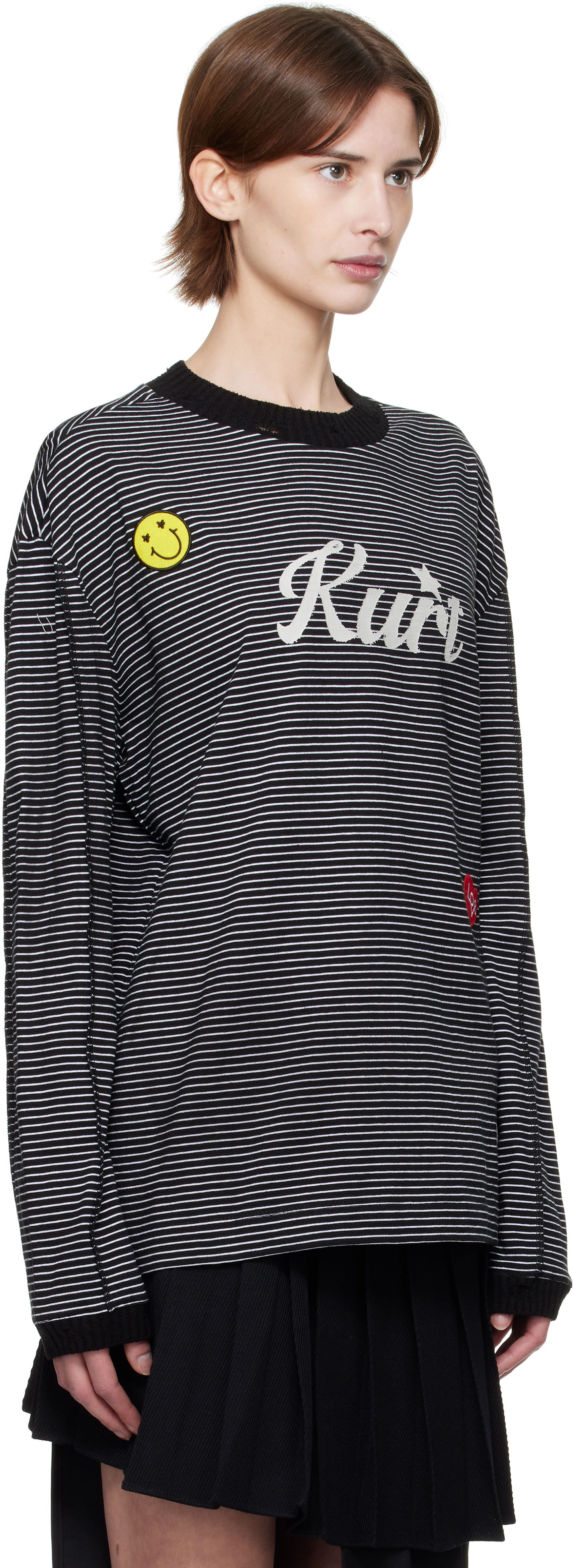 Sweater Andersson Bell Andersson Bell Kurt Striped Long Sleeve T-Shirt Sort | atb1247m, 1