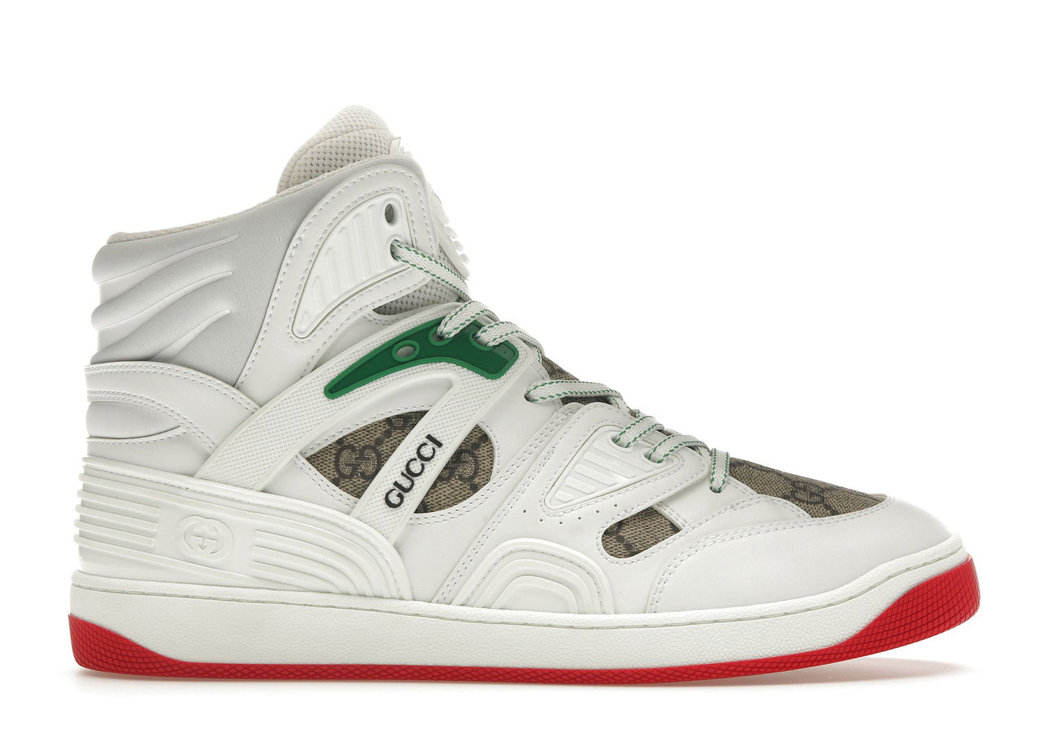 Sneakers og sko Gucci Basket White Demetra Red (Women's) Hvid | 6761112SHG09076, 0