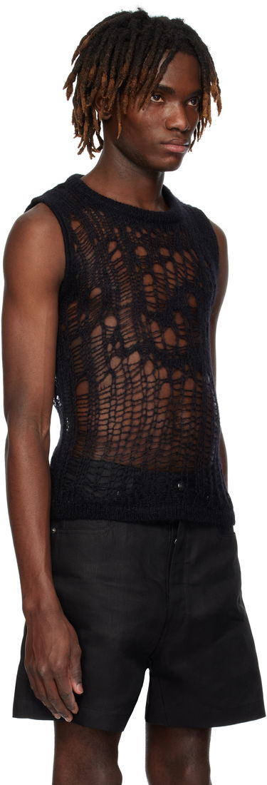 Sweater Rick Owens Rick Owens Hollywood Spider Sleeveless Sweater Sort | RU01E5605 KNETMH, 1