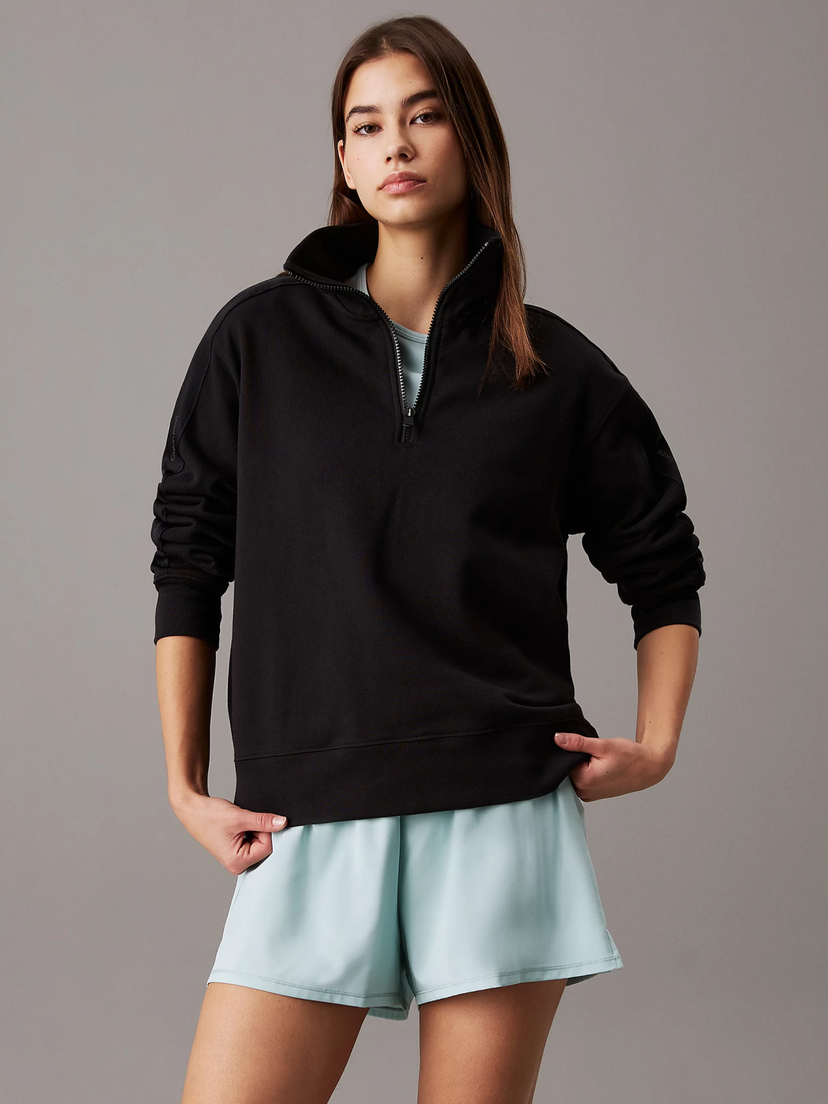 Sweatshirt CALVIN KLEIN Calvin Klein 1/4 Zip Sweatshirt Sort | LVGWS5W312-UB1
