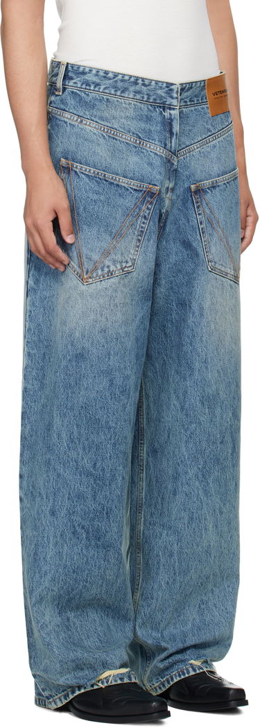 Jeans VETEMENTS Vetements Back To Front Jeans Blå | MH76DP021YB, 4