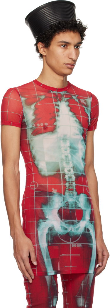 Kjole Jean Paul Gaultier Jean Paul Gaultier 'The Squeletor' Minidress Rød | 25/33-F-RO310-T580-3058, 4