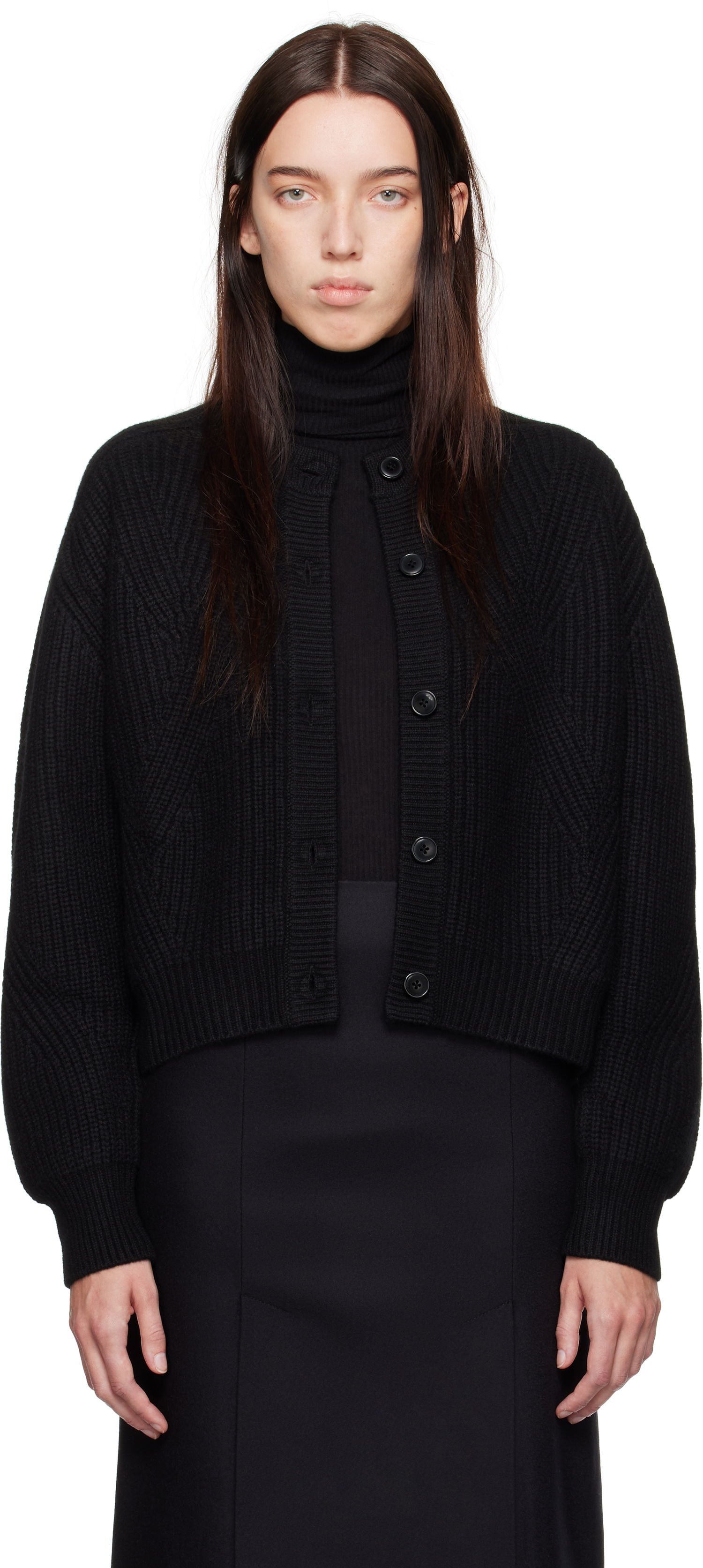 Sweater Loulou de Saison Loulou de Saison Manoa Knit Cardigan Sort | MANOA, 0