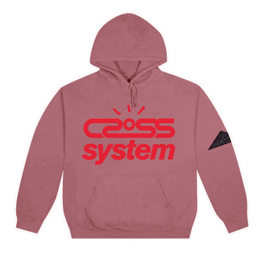 Sweatshirt Cactus Jack by Travis Scott Cross System Hoodie Lyserød | CJJ6 HS13 WASH, 0