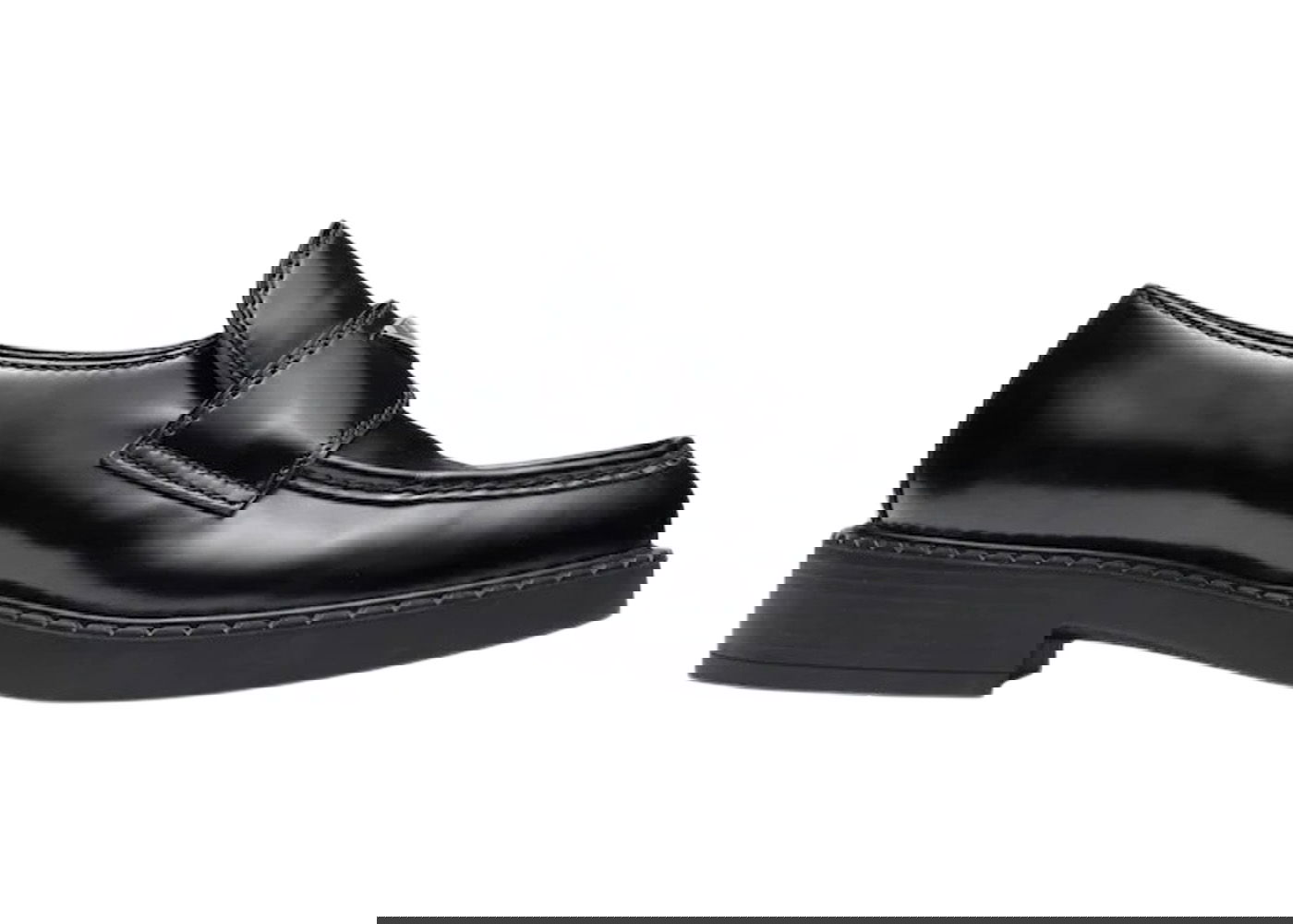 Sneakers og sko Prada 35mm Loafer 'Black Brushed Leather' Sort | 2DE127_055_F0002, 0