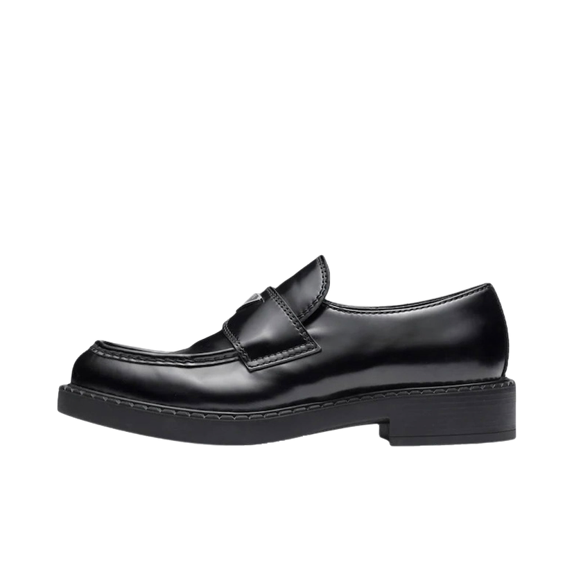 Sneakers og sko Prada 35mm Loafer 'Black Brushed Leather' Sort | 2DE127_055_F0002