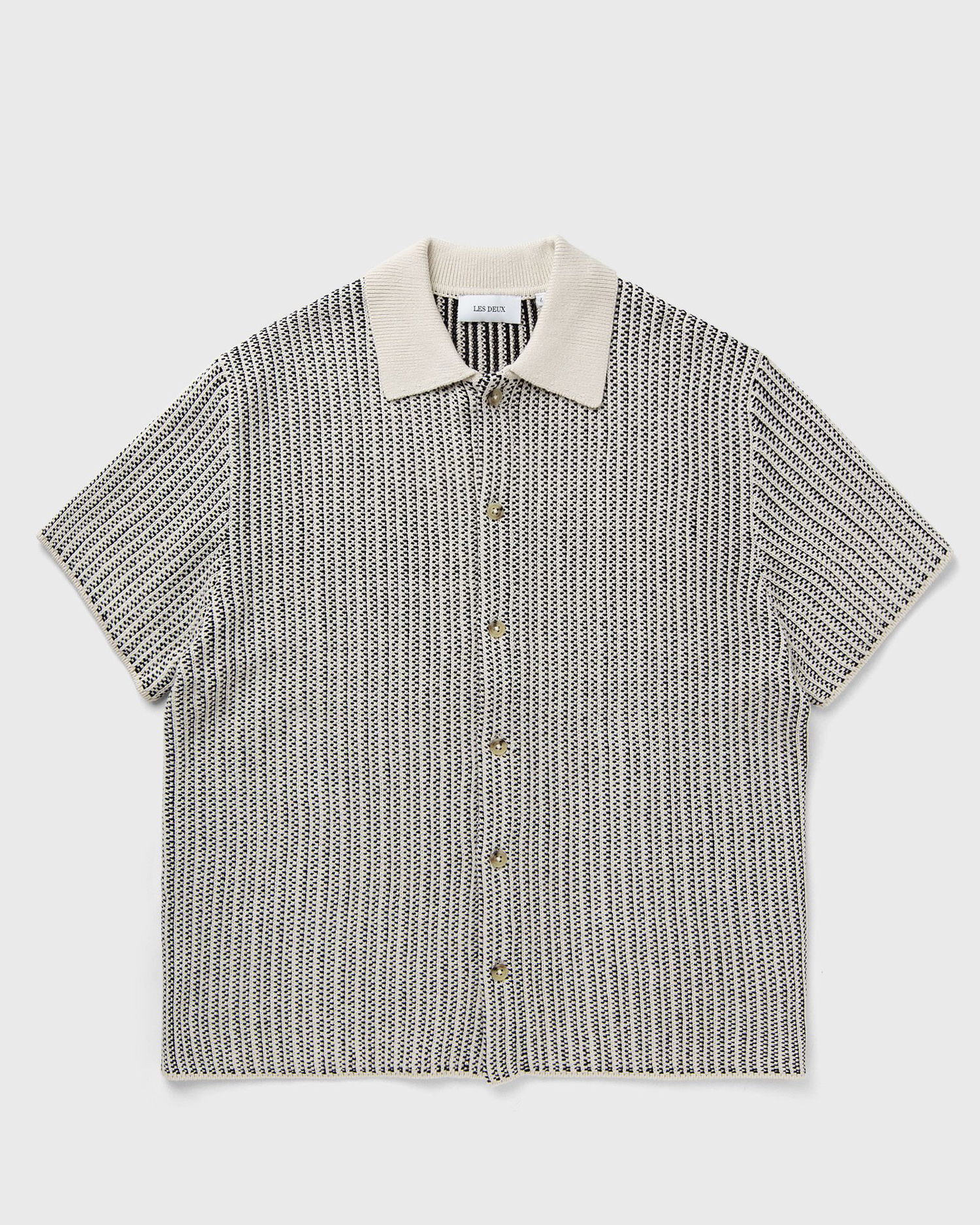 Skjorte Les Deux Knitted Short Sleeve Shirt Beige | LDM310127-215100, 1