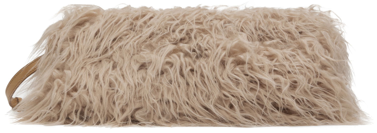 Håndtaske Dries Van Noten Furry Clutch Beige | 242-011518-996, 0
