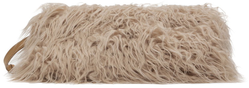 Håndtaske Dries Van Noten Furry Clutch Beige | 242-011518-996