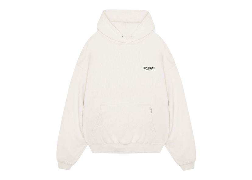 Sweatshirt Represent Clo Represent Owner's Club Hoodie Flat White/Black Hvid | M04153-72