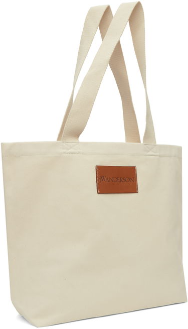 Mulepose JW Anderson JW Anderson Bad Apple Graphic Canvas Tote Bag Beige | HB0498-FA0238, 2
