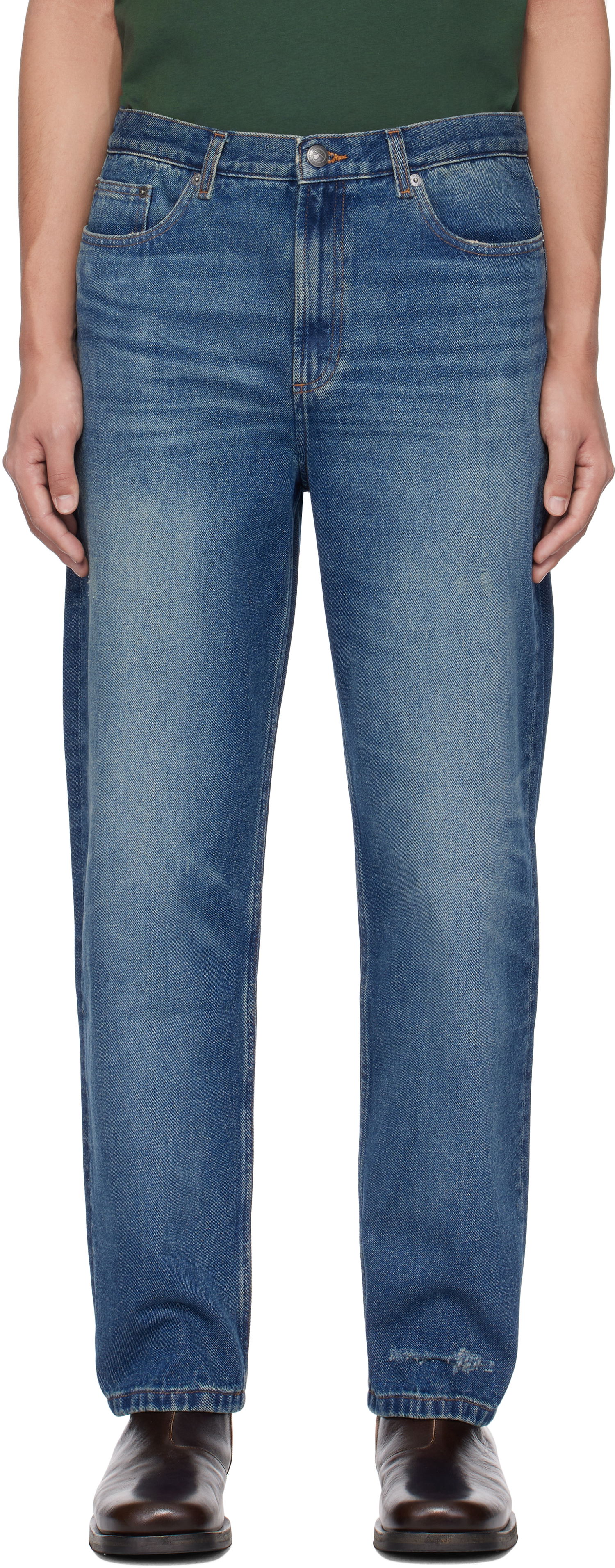 Jeans A.P.C. Martin Straight-Leg Jeans Blå | COHFC-H09121, 0