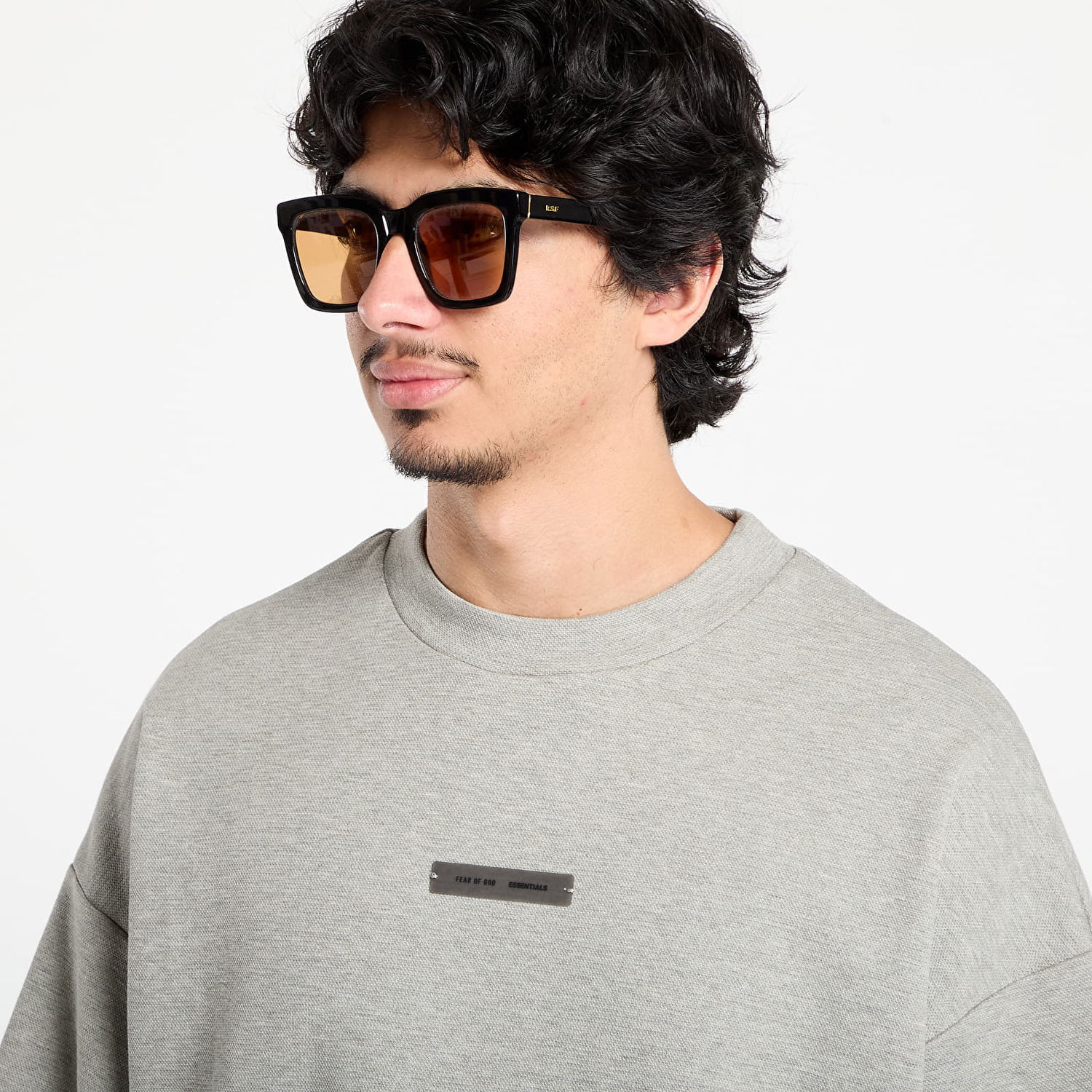 T-shirt Fear of God Fear of God Essentials Pique 90's Short Sleeve Tee Grå | 125SP254415F-345, 1