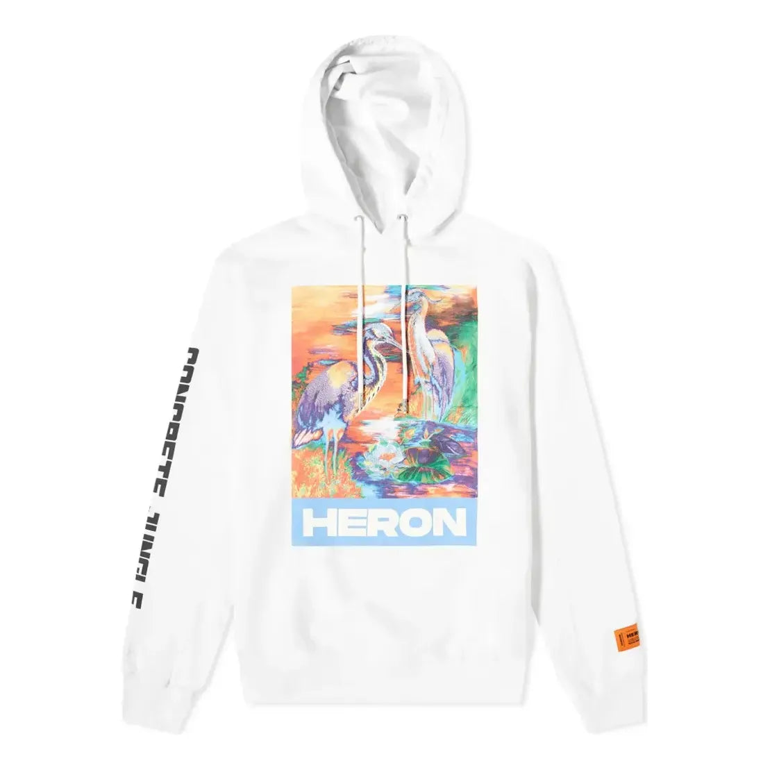 Sweatshirt HERON PRESTON Heron Preston Water Colours Print Popover Hoodie Hvid | HMBB007S208960210188, 0