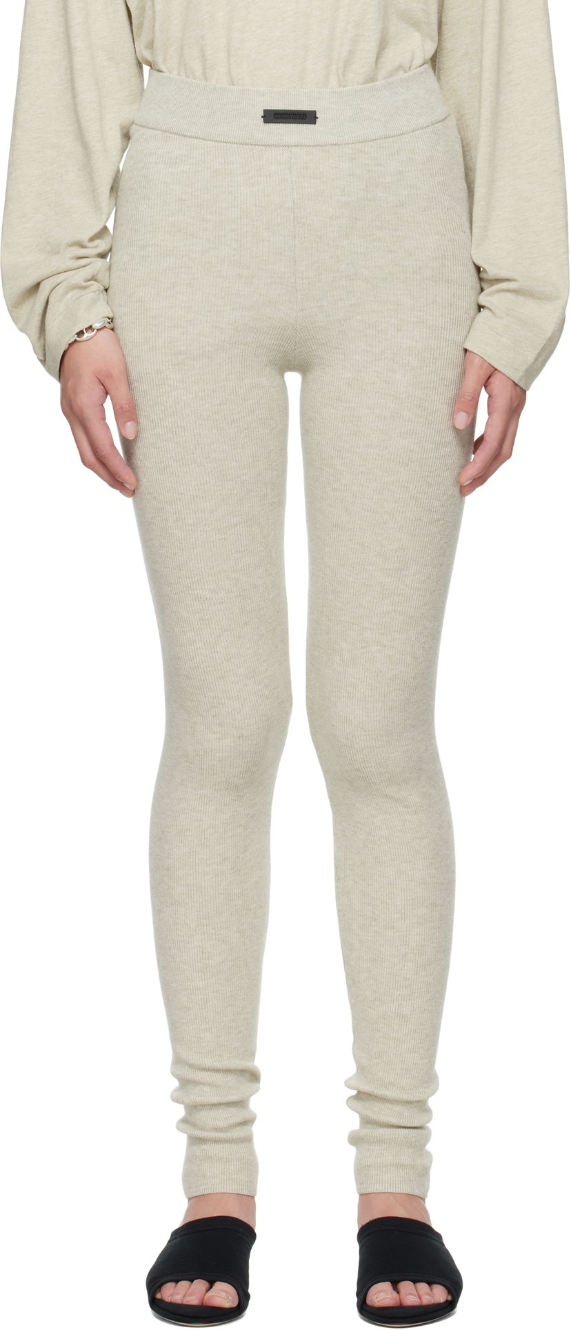 Leggings Fear of God Fear of God ESSENTIALS Soft Rib Leggings Beige | 192SP257492FW