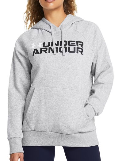 Sweatshirt Under Armour Fleece Wordmark Hoodie Grå | 1386512-011, 0