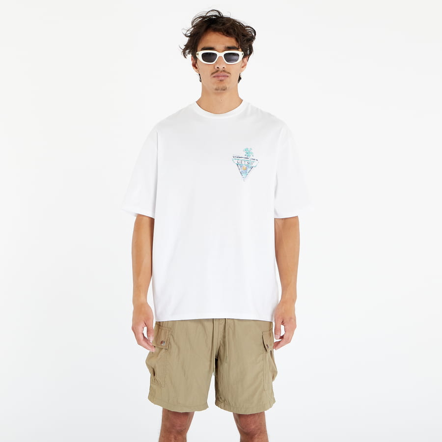 T-shirt GUESS Go Palms Tee Hvid | M3YI43K9XF1-G011, 0