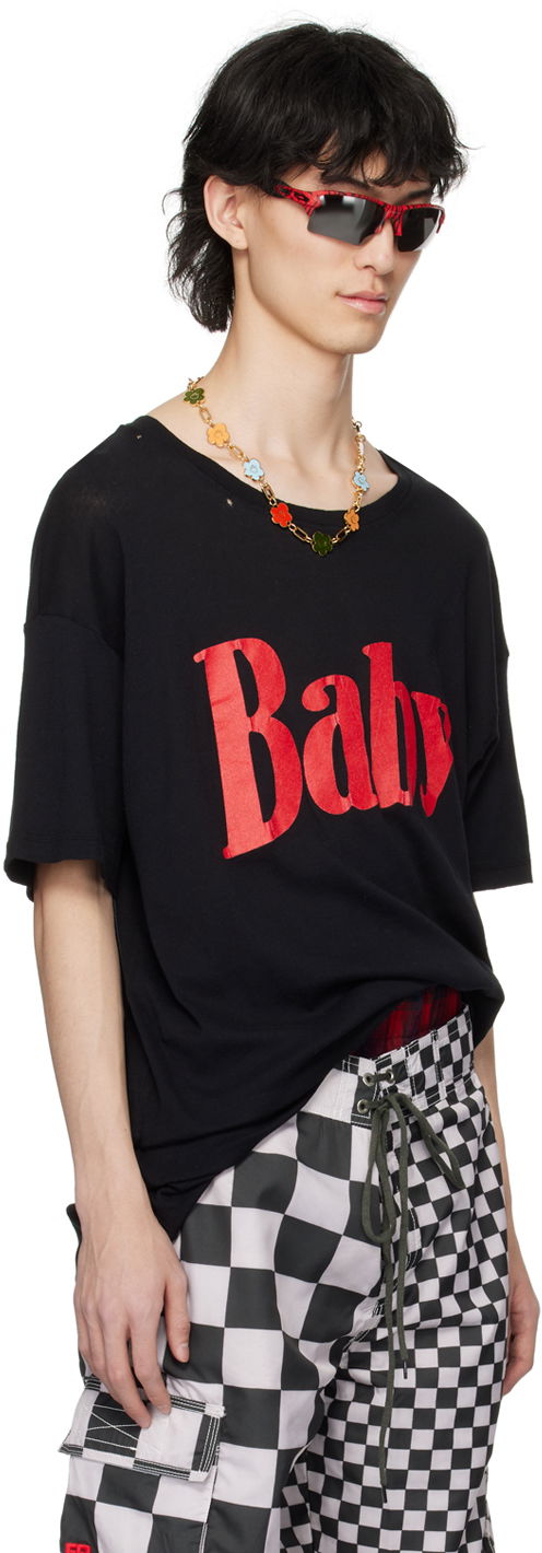 T-shirt ERL ERL 'Baby' Print T-Shirt Sort | ERL08T016, 1