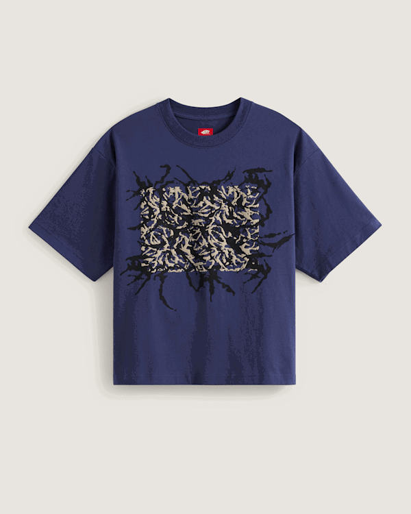 T-shirt Vans Skate Blurred T-Shirt Mørkeblå | VN000PNMEMT, 0