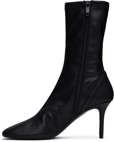 Sneakers og sko Courrèges Stretch Faux Leather Ankle Boots with Oblique Detail Sort | 424SAB030PL0128, 2
