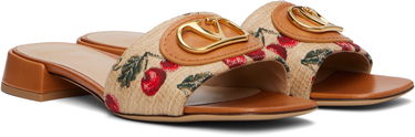 Skopleje Valentino Valentino Garavani VLogo Signature Cherryfic Slide Sandals Beige | 6W0S0LT0NNX, 3
