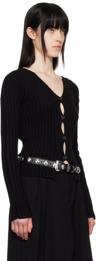 Sweater Acne Studios Acne Studios Button-Up Rib Knit Cardigan Hvid | A60556-, 4