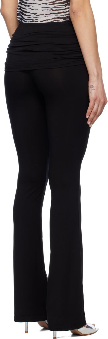 Leggings Miaou Miaou Alana Foldover Flare Trousers Sort | 1039TJBBLK, 2
