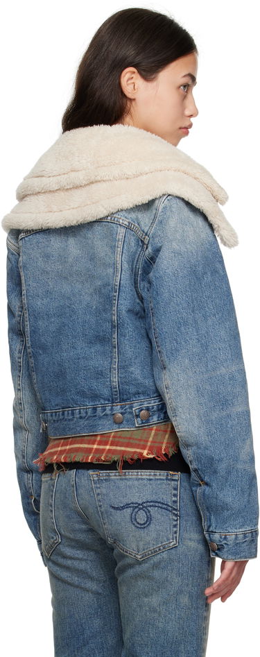 Jakke R13 R13 Double Collar Sherpa Trucker Jacket Blå | R13WD181-D344A, 2