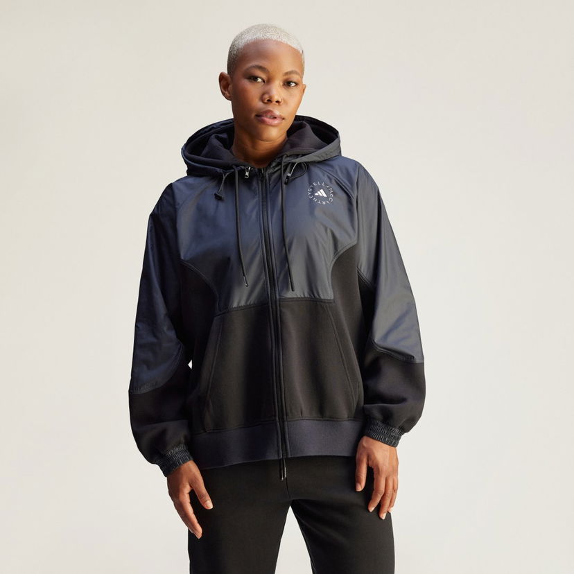 Sweatshirt adidas Performance adidas by Stella McCartney Material Mix Full-Zip Hoodie Sort | JI5243