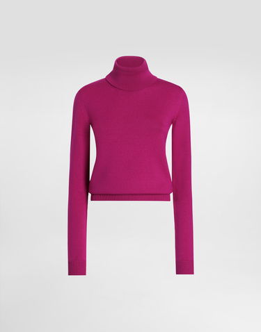 Sweater Dolce & Gabbana Dolce & Gabbana Wool Turtleneck Sweater Lyserød | FXW41TJCVXXF0247, 0
