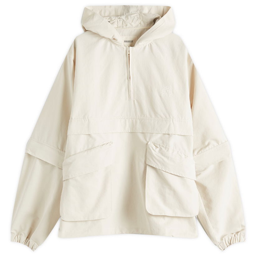 Vindjakke Heresy Heresy Gost Pullover Jacket, Size Large Beige | HSS25-O06-OFW