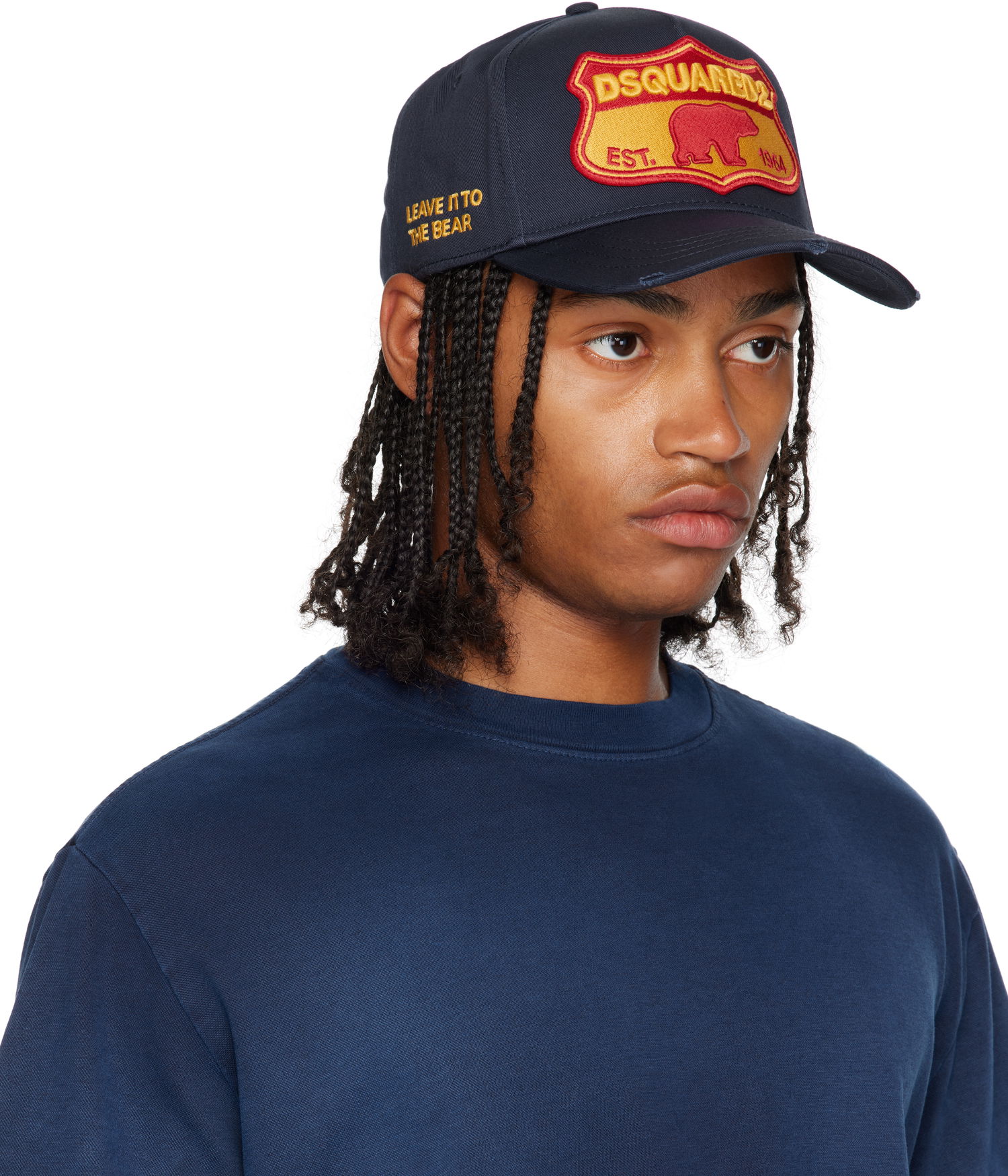 Kasket DSQUARED2 Dsquared2 Baseball Cap with Patch Mørkeblå | BCM0493 05C00001 3073, 1