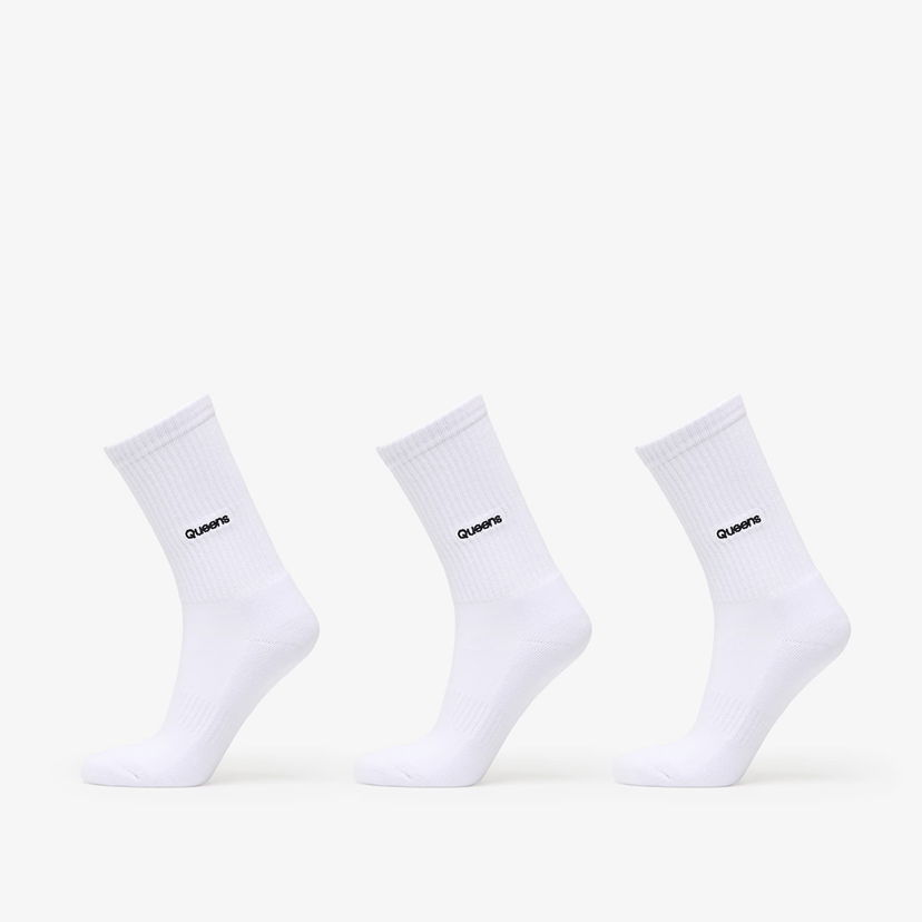 Sokker Queens Crew Socks 3-Pack Hvid | QNS_059