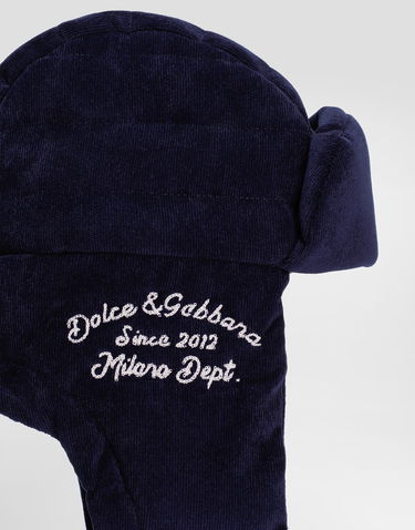 Hat Dolce & Gabbana Dolce & Gabbana Corduroy Trapper Hat Mørkeblå | LB5H64FUEFOB3895, 2