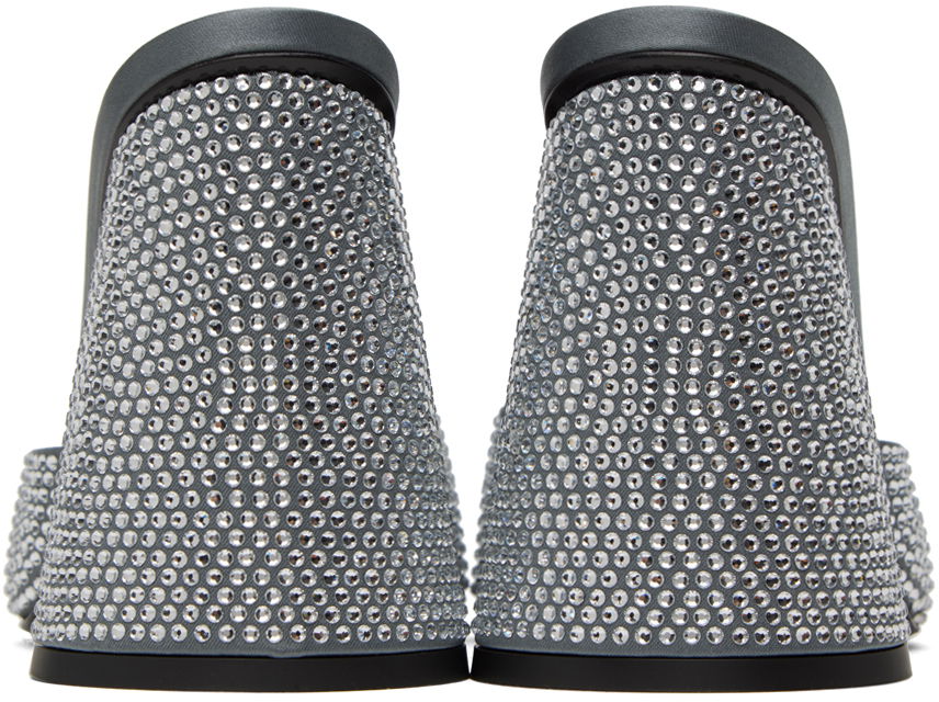 Tilbehør The Attico The Attico Luz Crystal-Embellished Heeled Sandals Grå | 237WS502 TV07, 1