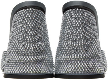 Tilbehør The Attico The Attico Luz Crystal-Embellished Heeled Sandals Grå | 237WS502 TV07, 1