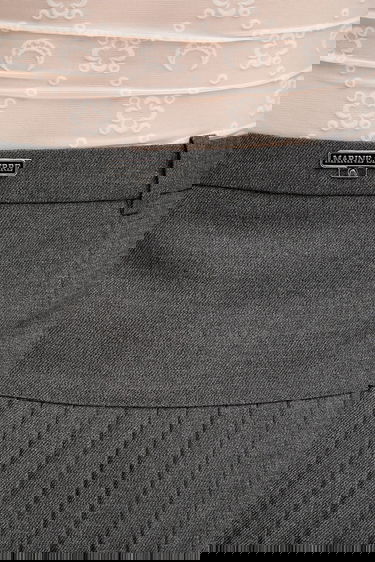 Nederdel Marine Serre Marine Serre Regenerated Tailoring Pleated Mini A-Line Skirt Grå | WSK063A.DWOV0057, 4