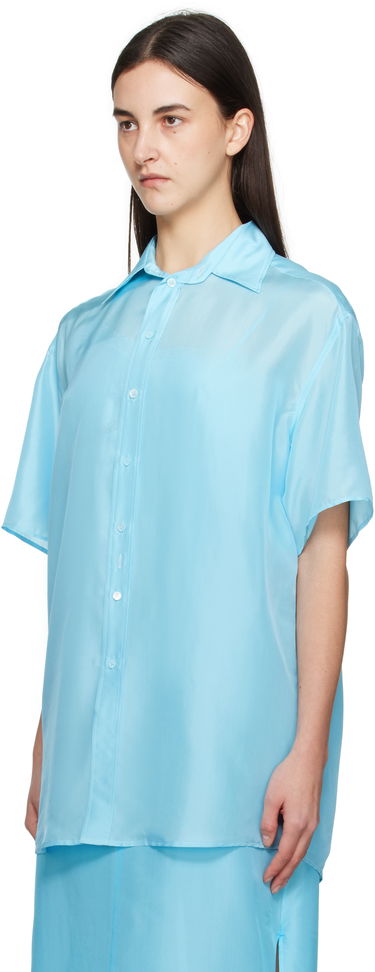 Kjole Maison Margiela MM6 Maison Margiela Dual Wear Silk Dress Blå | S52NF0013 M35244, 3