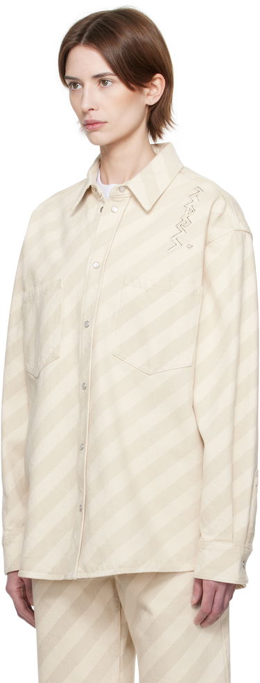 Skjorte Marni Marni Boxy Denim Shirt Beige | CAJD0601S0 USCX37, 3