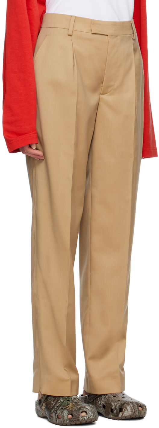 Bukser VETEMENTS VETEMENTS Tailored Trousers Beige | VL16PA140S, 1