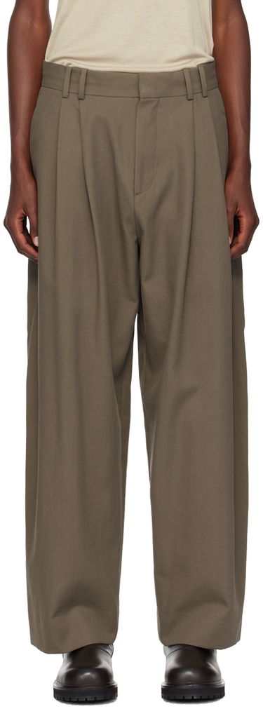 Bukser Studio Nicholson Studio Nicholson Line Pleated Trousers Grøn | LINE SNM - 1185, 0
