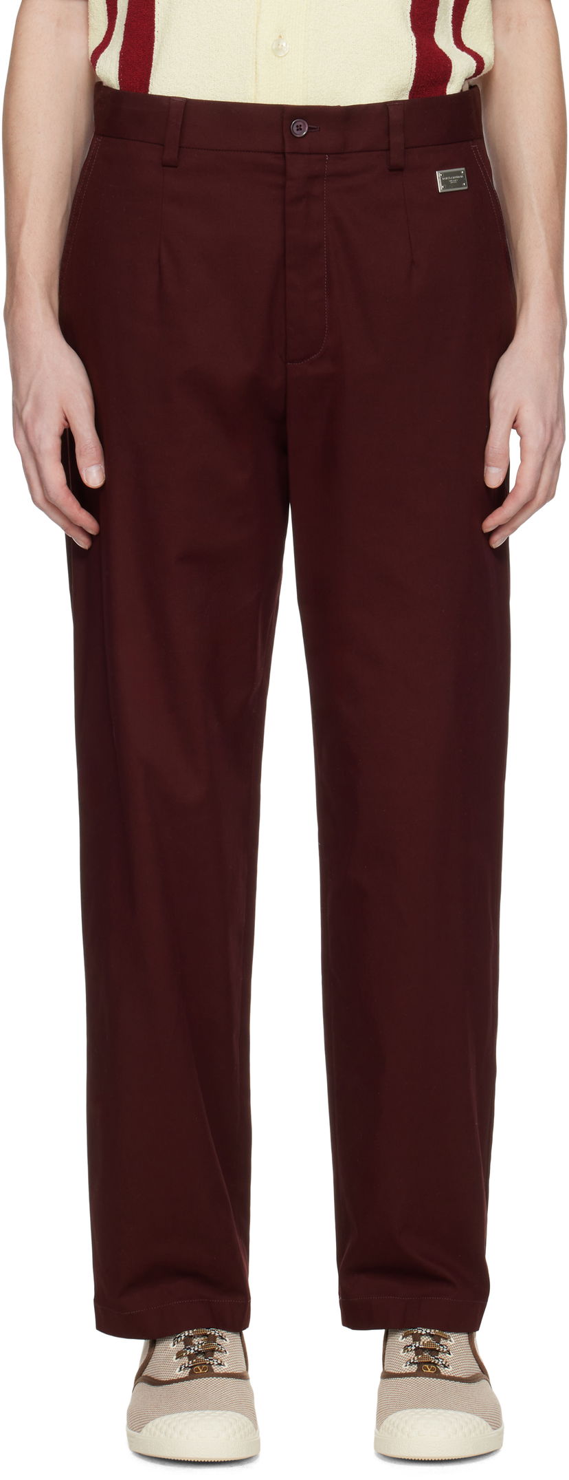 Bukser Dolce & Gabbana Dolce&Gabbana Gabardine Trousers Bourgogne | GV5ZHTFUFNV