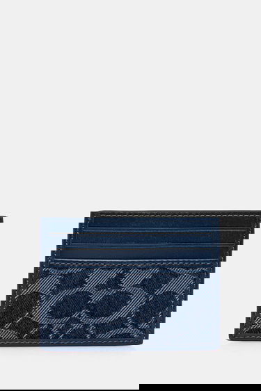 Tegnebog Coach Signature Denim Card Case Blå | CAS29, 0