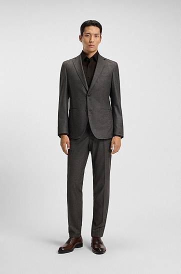 Skjorte BOSS Slim-fit mercerised cotton shirt Brun | 50550694, 1