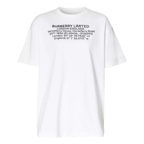 T-shirt Burberry Short Sleeve Graphic T-Shirt Hvid | 8024629