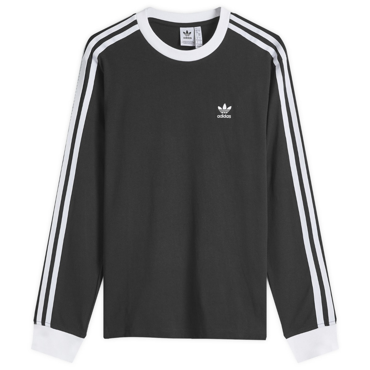 T-shirt adidas Originals 3 Stripe Regular Long Sleeve T-Shirt Sort | JC5774, 0