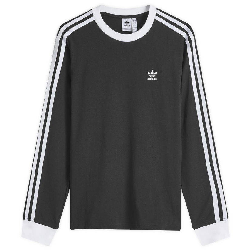 T-shirt adidas Originals 3 Stripe Regular Long Sleeve T-Shirt Sort | JC5774