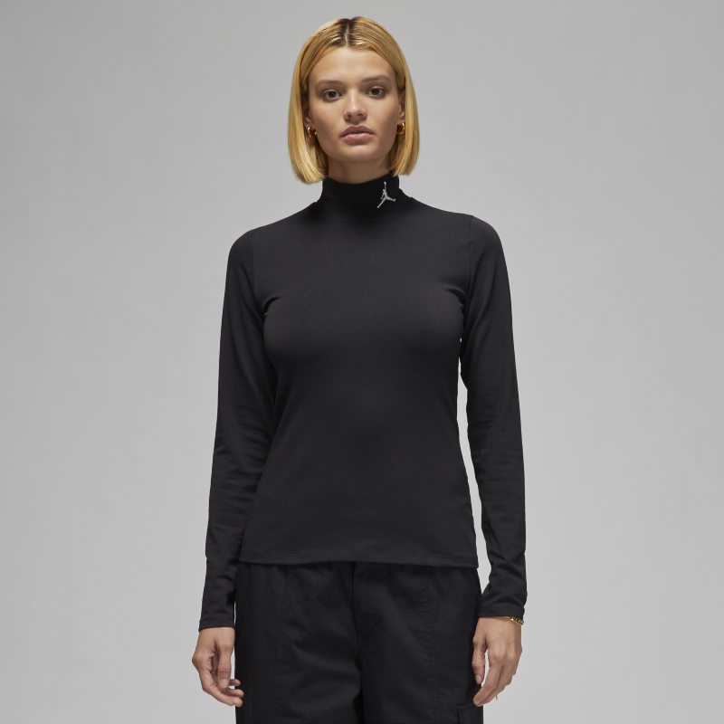 T-shirt Jordan Flight Mock Neck Top Sort | DQ4618-010, 0